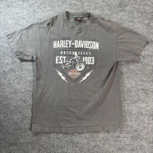 Harley-Davidson Shirt Mens Large Gray Est 1903 Wild Prairie Graphic Tee